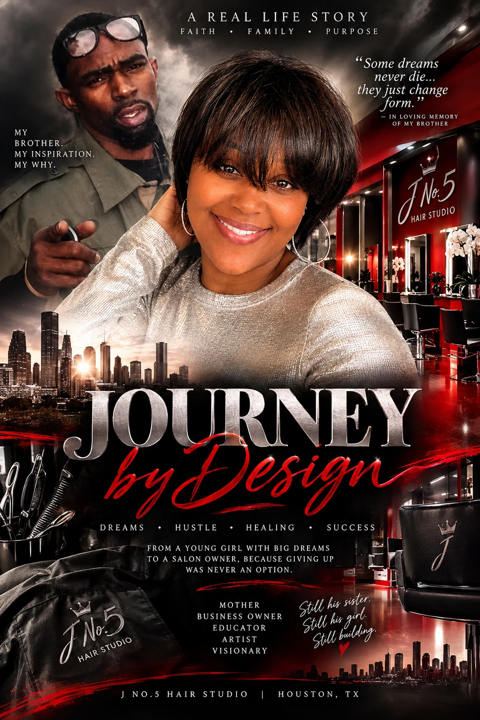 Journey by Design tribute artwork celebrating J No.5’s founder and honoring her late brother, Chad Parker