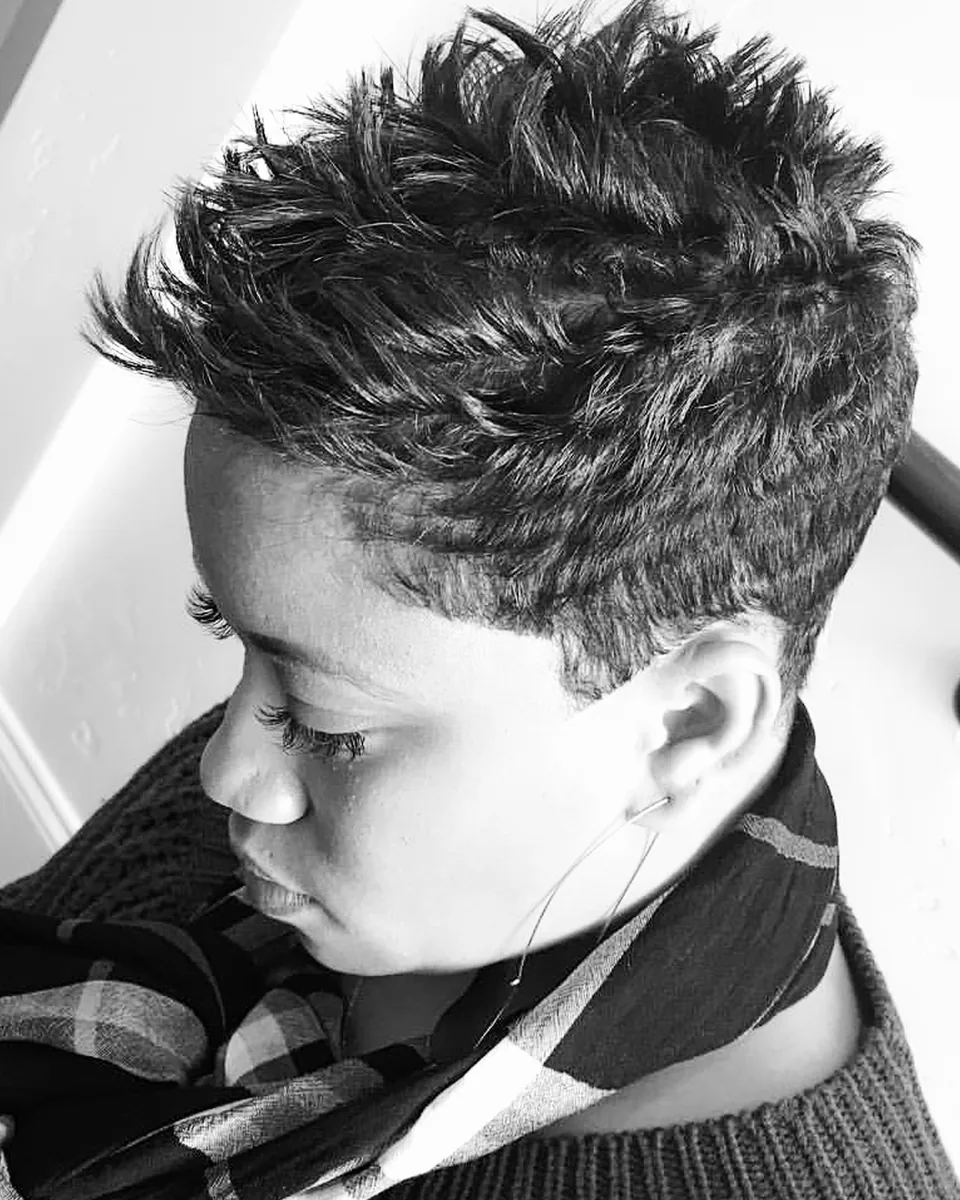 Textured pixie hairstyle from the J No.5 portfolio